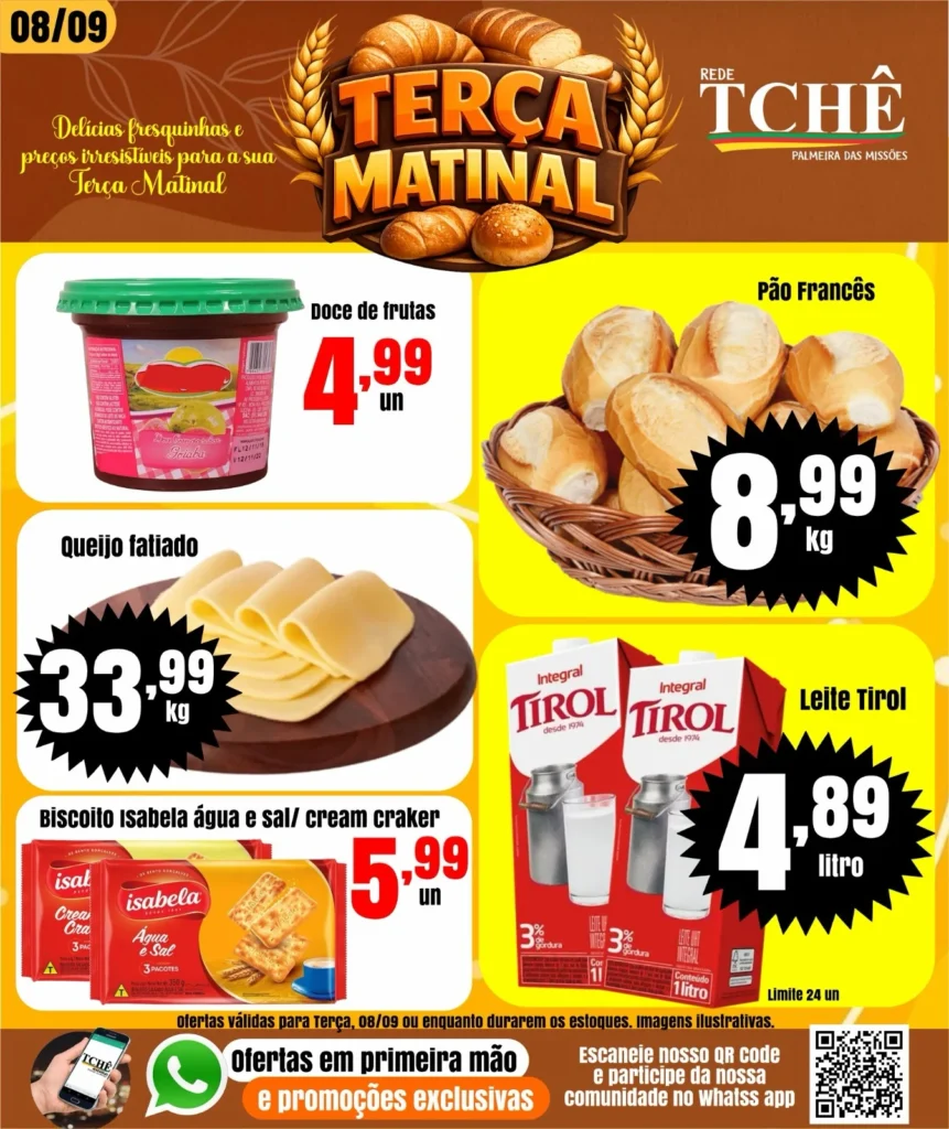 Ofertas Rede Tchê Palmeira – 08/09/2026