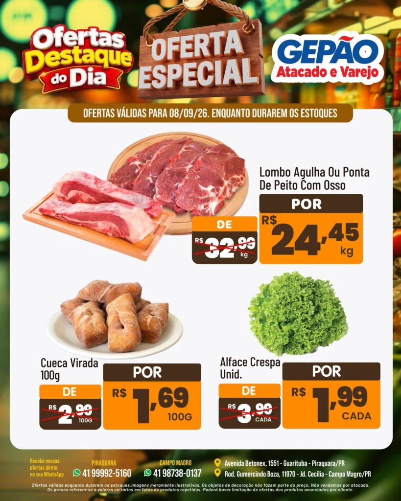 Ofertas GEPÃO – 08/09/2026