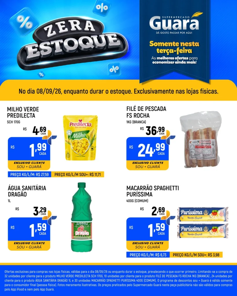 Ofertas Supermercado Guará – 08/09/2026