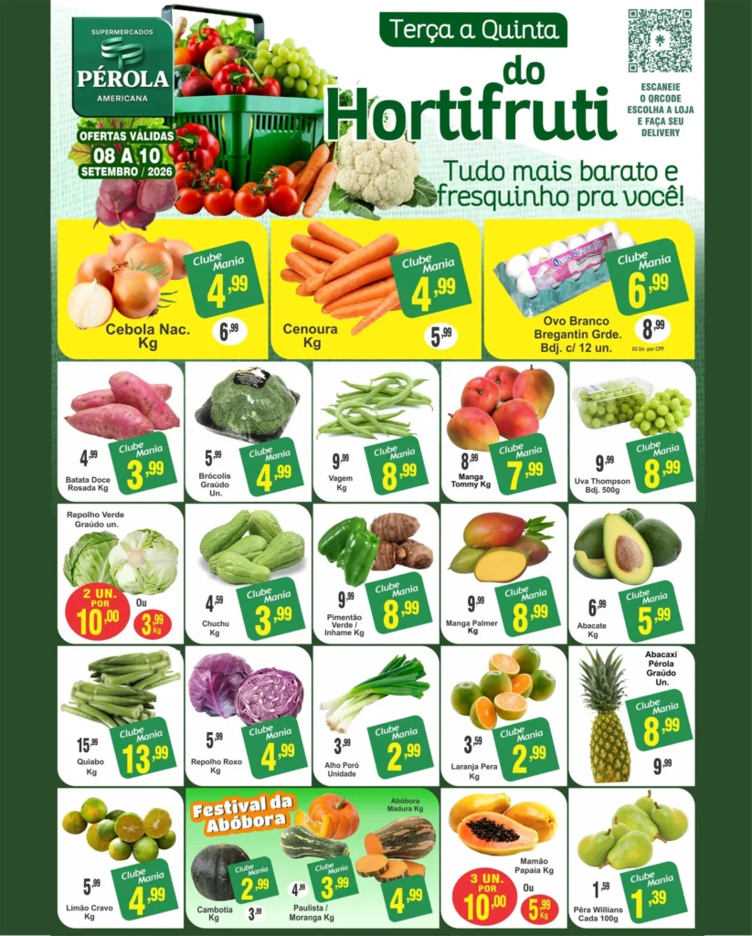 Ofertas Supermercados Pérola Americana – 10/09/2026
