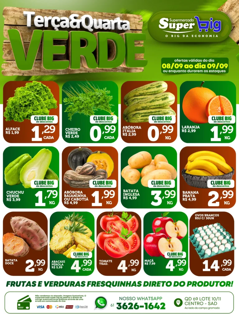 Ofertas Supermercado Super Big  🛒 – 08/09/2026