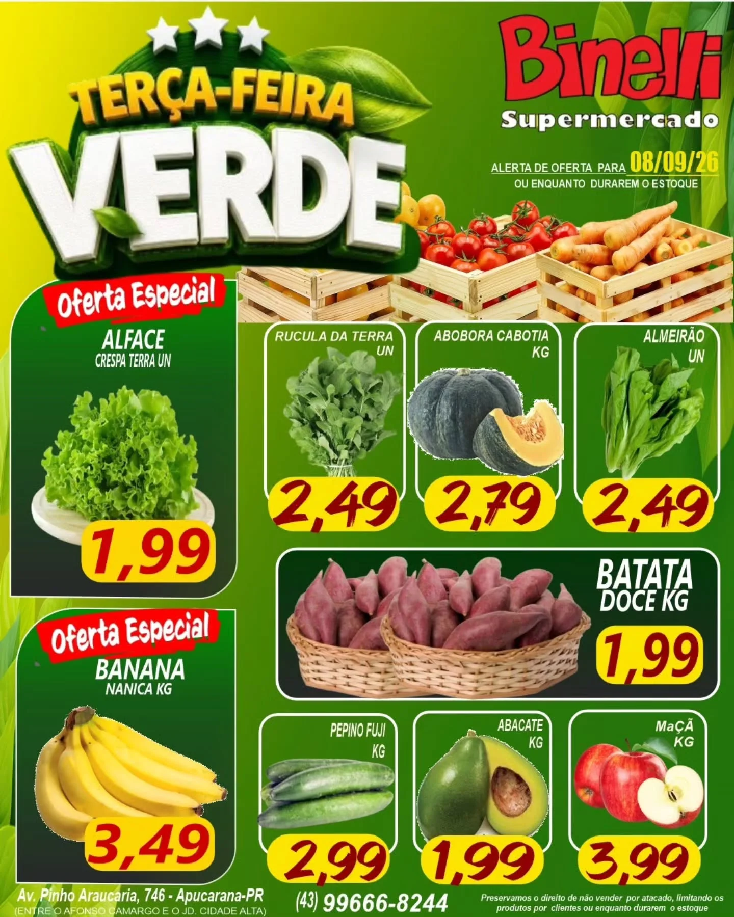 Ofertas Supermercado Binelli – 08/09/2026 Ofertas Supermercado Binelli – 08/09/2026