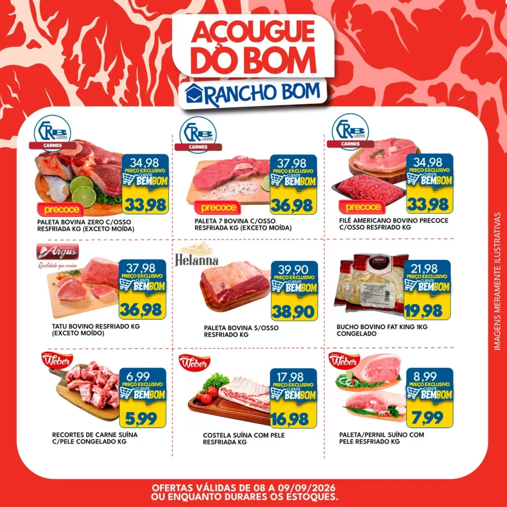 Ofertas Rancho Bom Supermercados – 09/09/2026