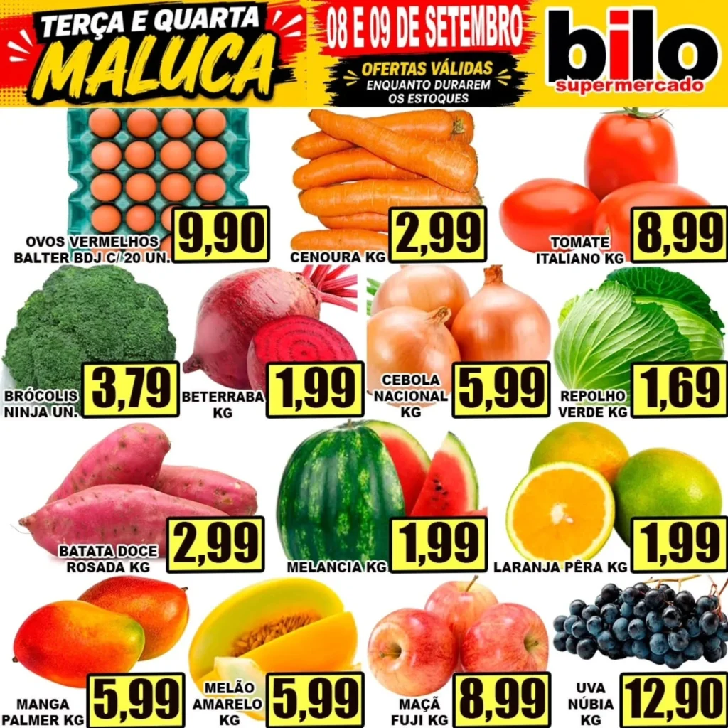 Ofertas Supermercado bilo – 09/09/2026