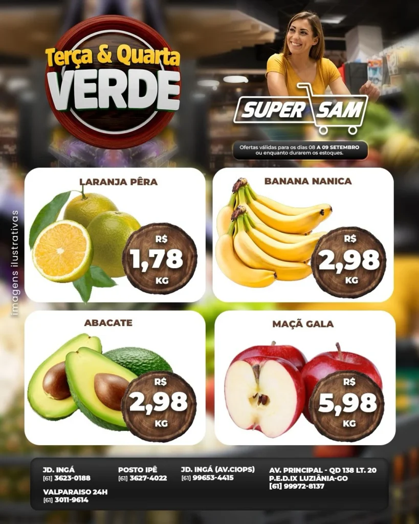Ofertas Rede Supersam – 08/09/2026 Ofertas Rede Supersam – 08/09/2026