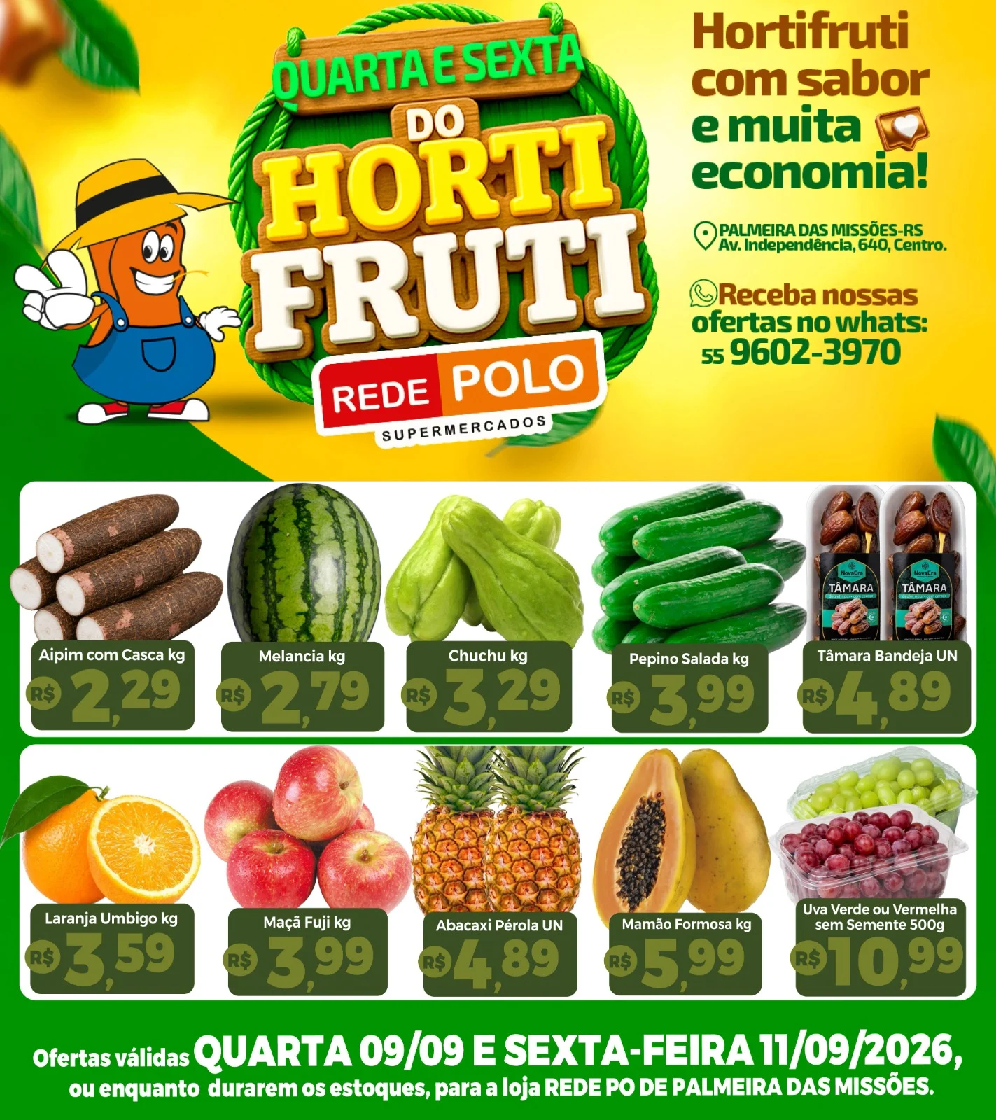 Ofertas Rede Polo Palmeira – 11/09/2026