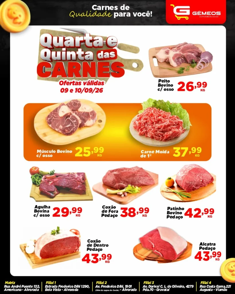 Ofertas Gemeos supermercado – 10/09/2026