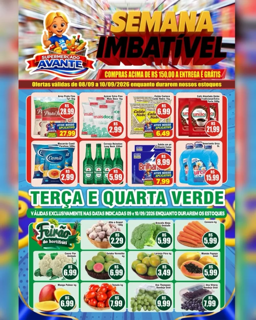 Ofertas Supermercado Avante 💙 – 10/09/2026