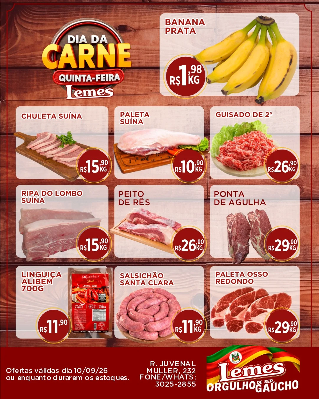 Ofertas Casa de Carnes e Mercado Lemes – 10/09/2026