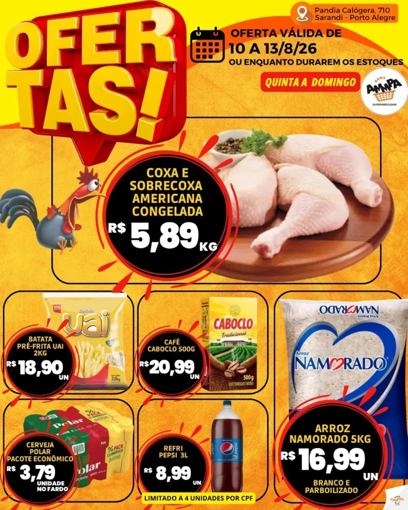 Ofertas Super Pandia | Sarandi, Porto Alegre – 13/09/2026
