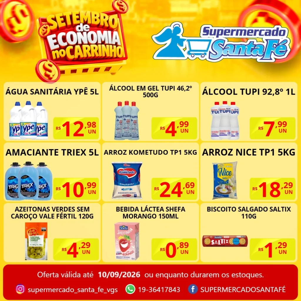 Ofertas SUPERMERCADO SANTA FÉ – 10/09/2026