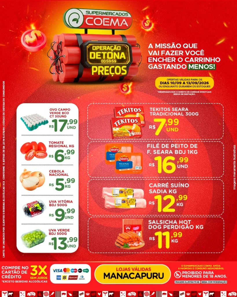 Ofertas Coema | Manaus e Manacapuru – 13/09/2026
