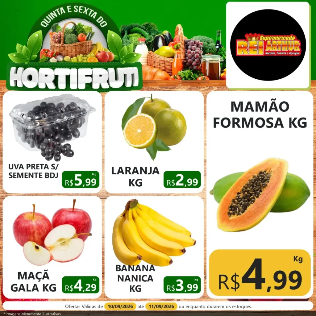 Ofertas Supermercado Rei Arthur💥 – 11/09/2026