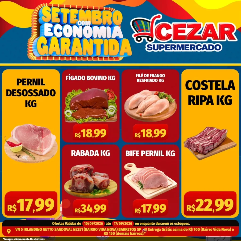 Ofertas Cezar Supermercado – 17/09/2026
