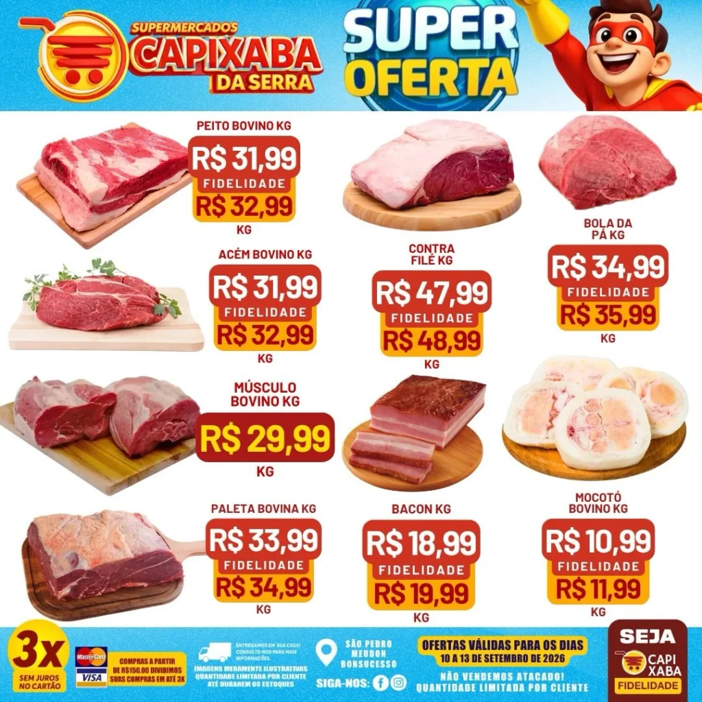 Ofertas Supermercados Capixaba da Serra – 13/09/2026 Ofertas Supermercados Capixaba da Serra – 13/09/2026