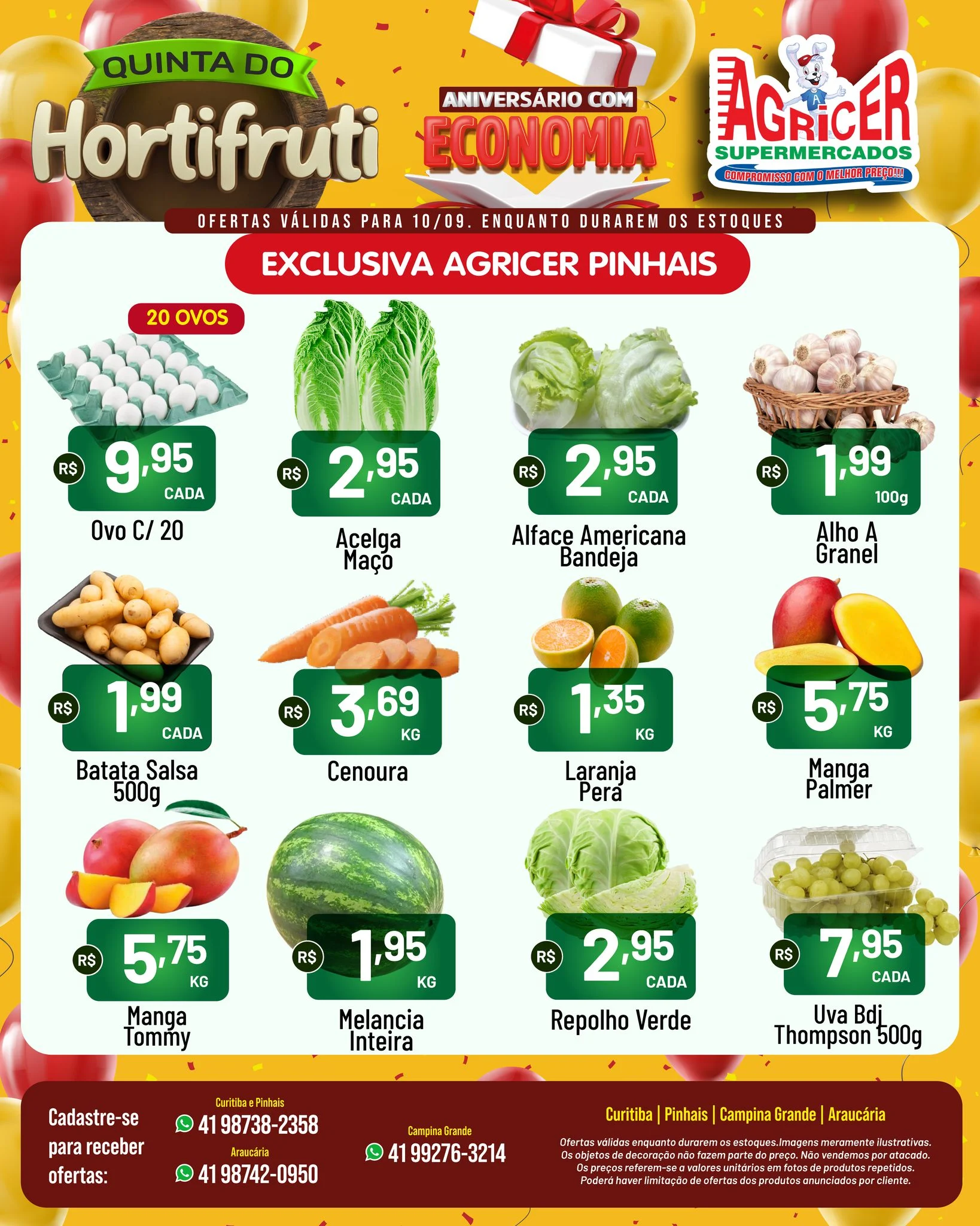 Ofertas Agricer Supermercados – 10/09/2026 Ofertas Agricer Supermercados – 10/09/2026