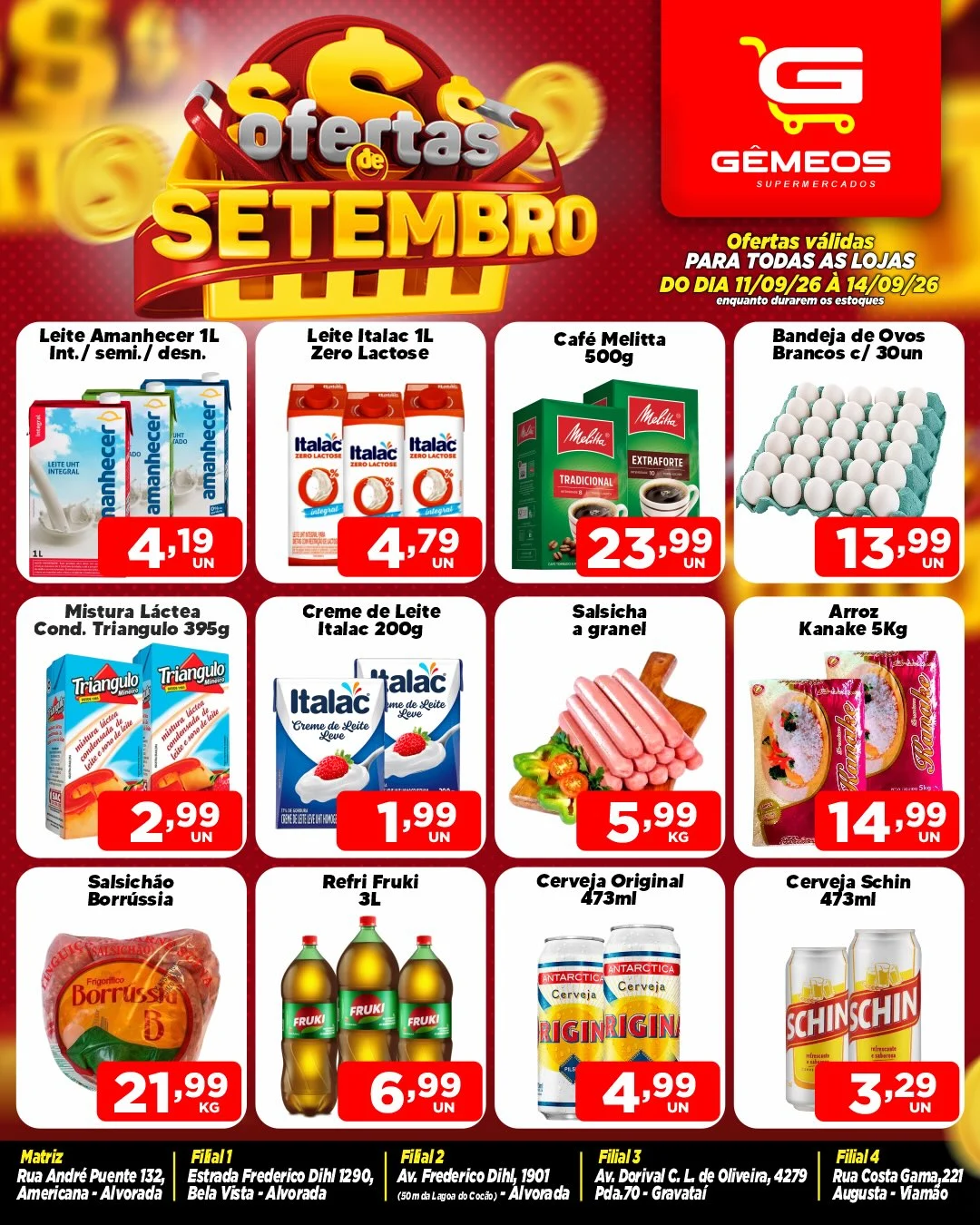 Ofertas Gemeos supermercado – 14/09/2026
