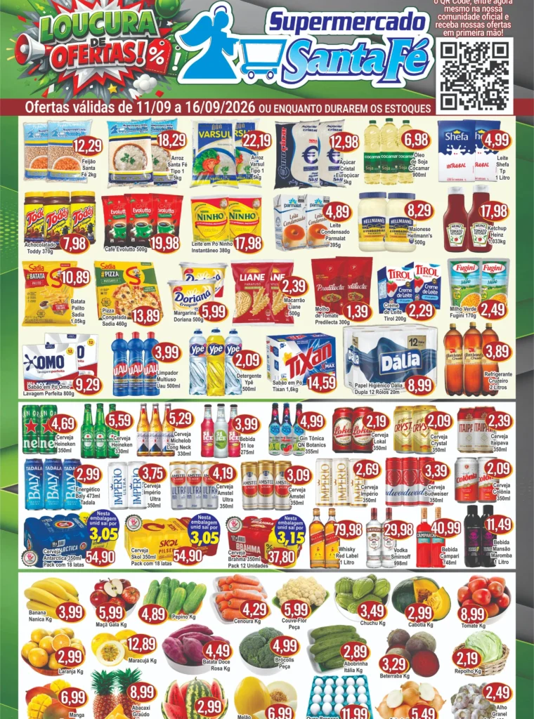 Ofertas SUPERMERCADO SANTA FÉ – 16/09/2026