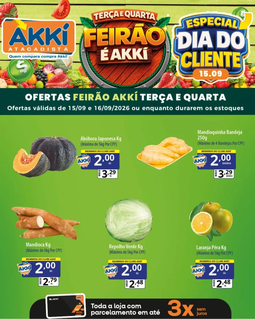 Ofertas Akkí Atacadista – 16/09/2026