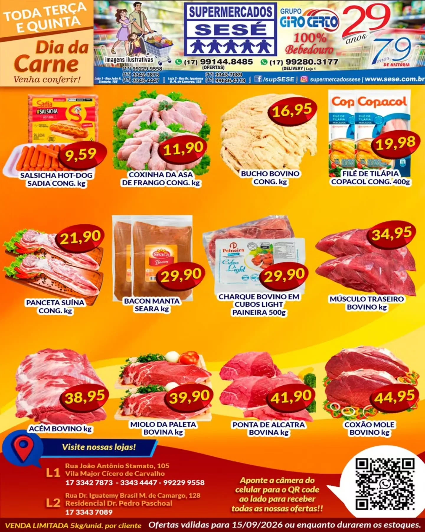 Ofertas Supermercados Sesé – 15/09/2026
