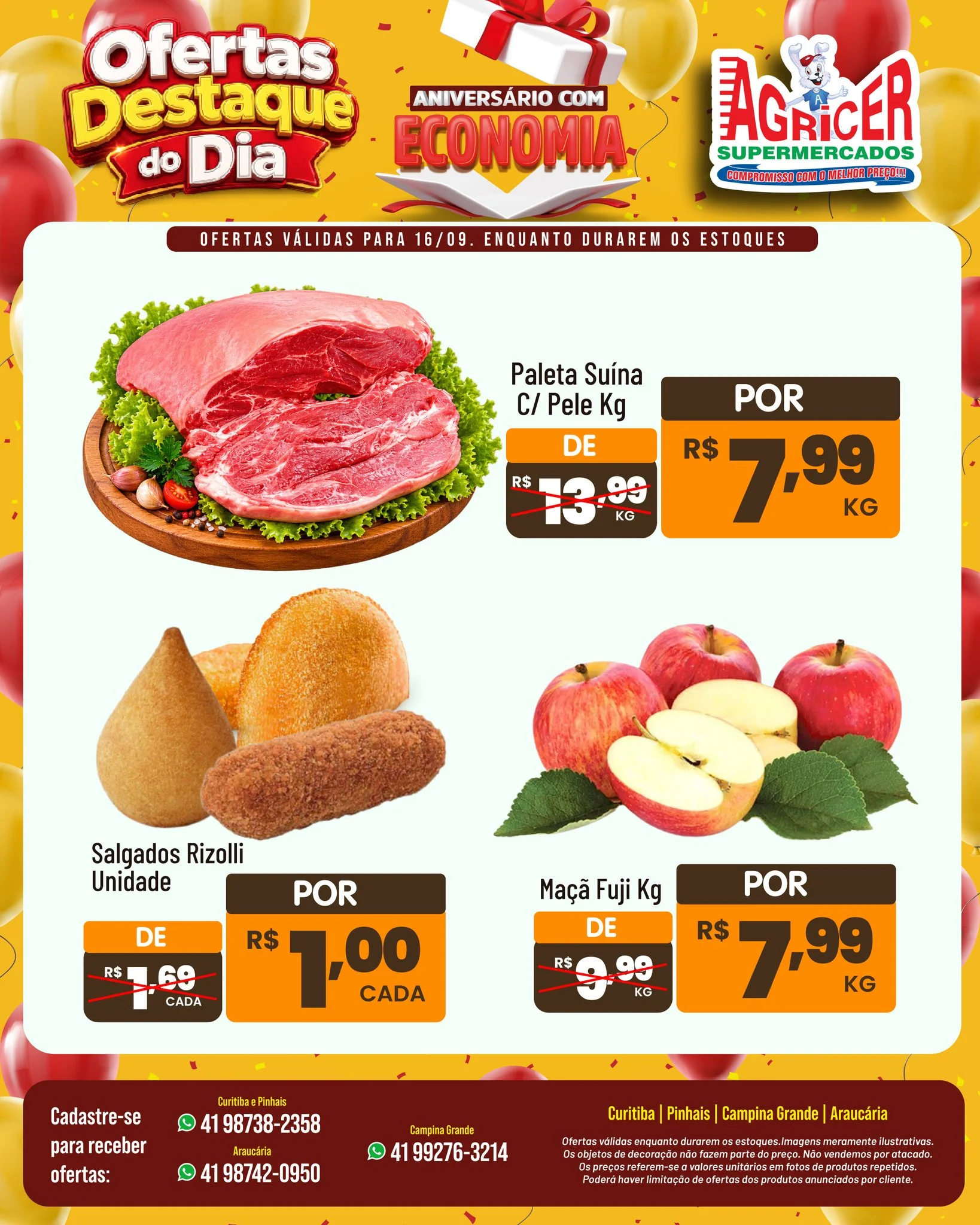 Ofertas Agricer Supermercados – 16/09/2026