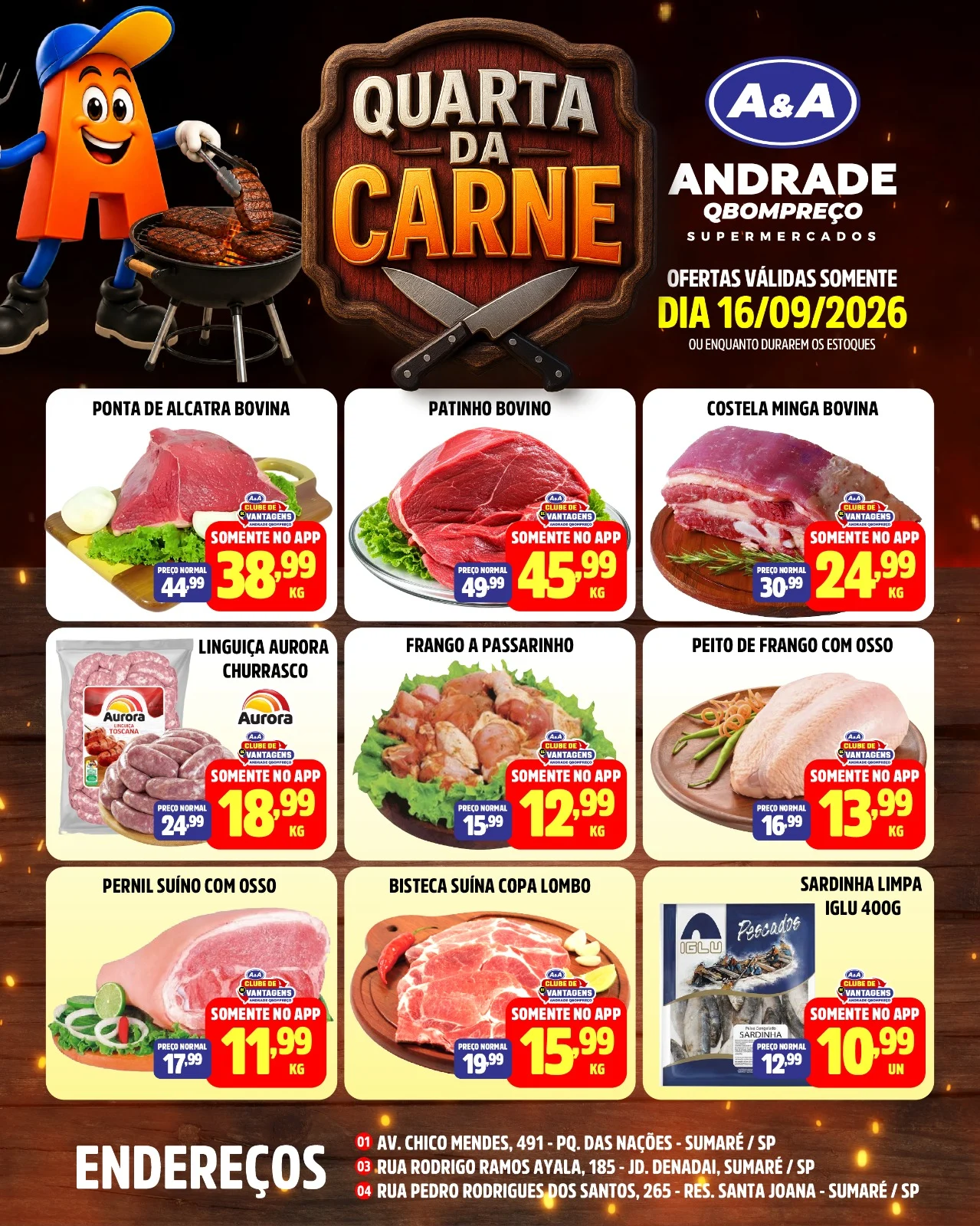 Ofertas Supermercados Andrade Qbompreço – 16/09/2026