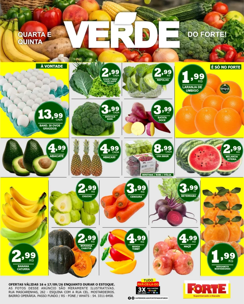 Ofertas FORTE SUPERMERCADO – 17/09/2026