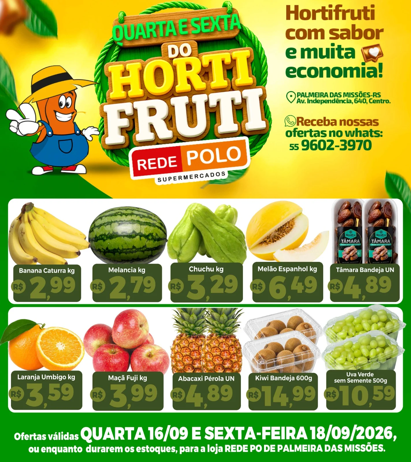 Ofertas Rede Polo Palmeira – 18/09/2026