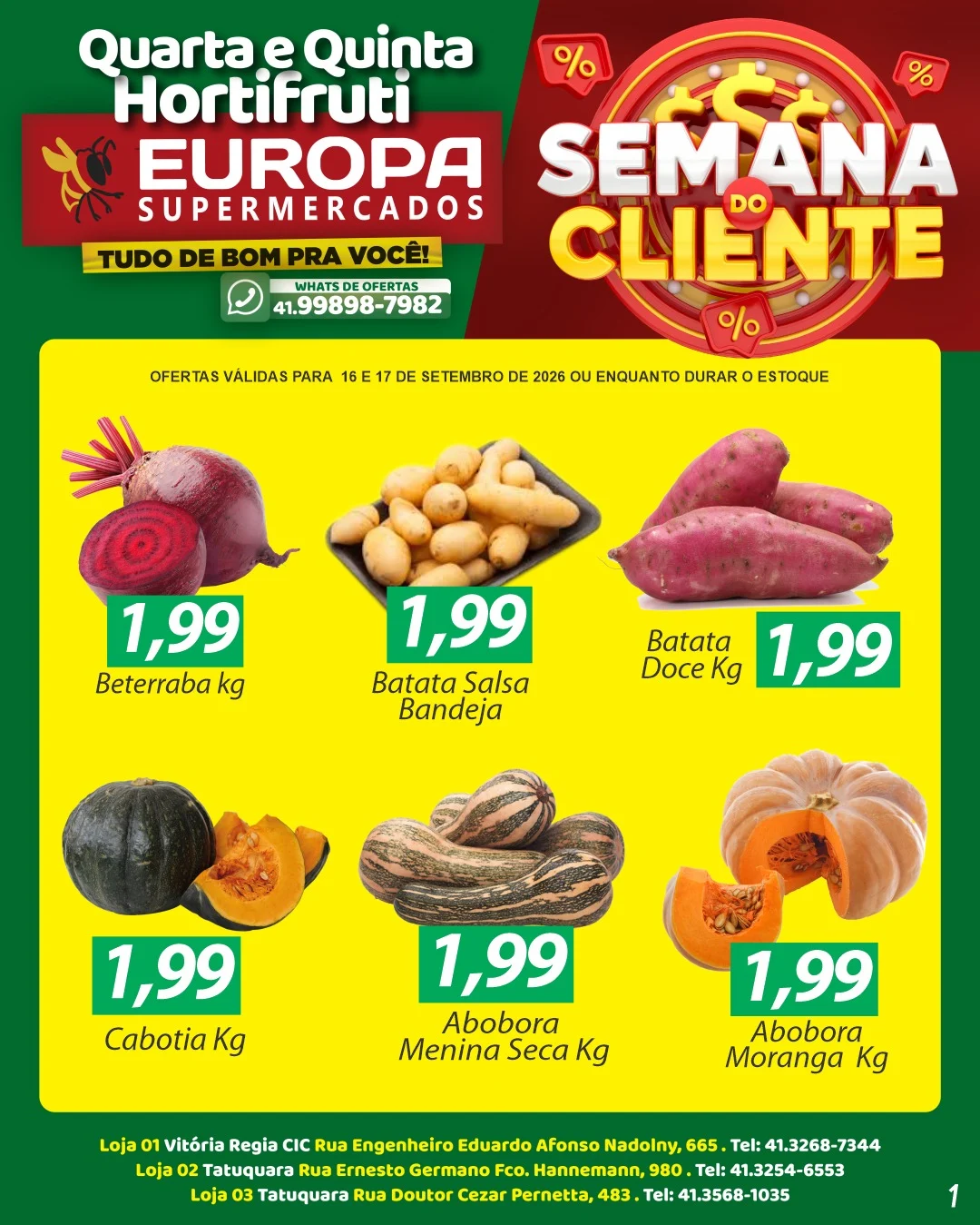 Ofertas Europa Supermercados – 17/09/2026