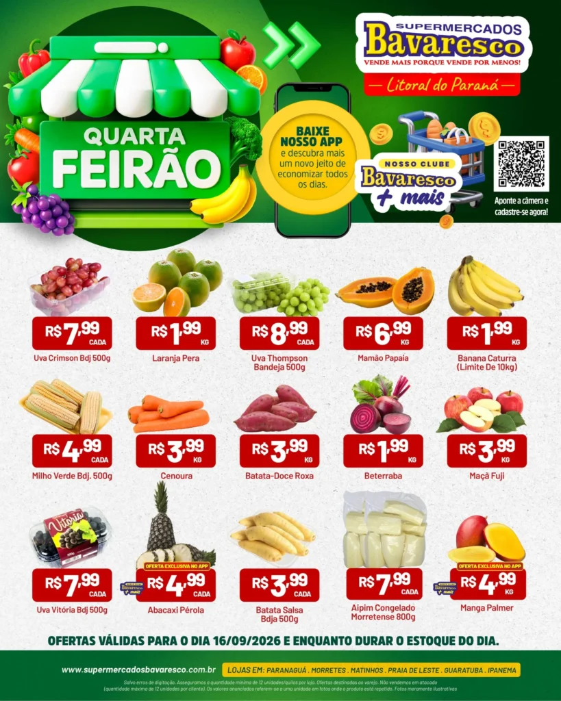 Ofertas Supermercados Bavaresco – 16/09/2026