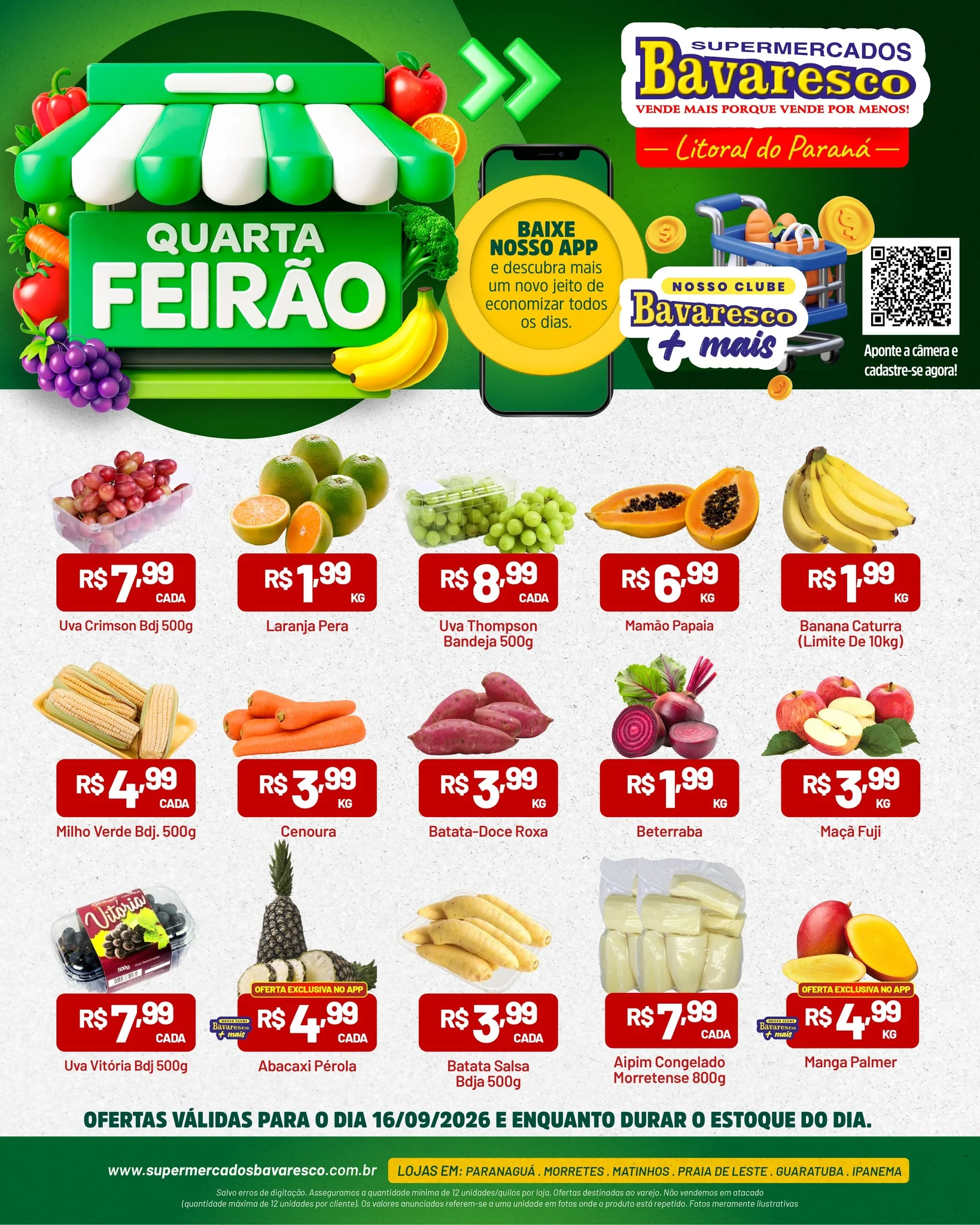 Ofertas Supermercados Bavaresco – 16/09/2026