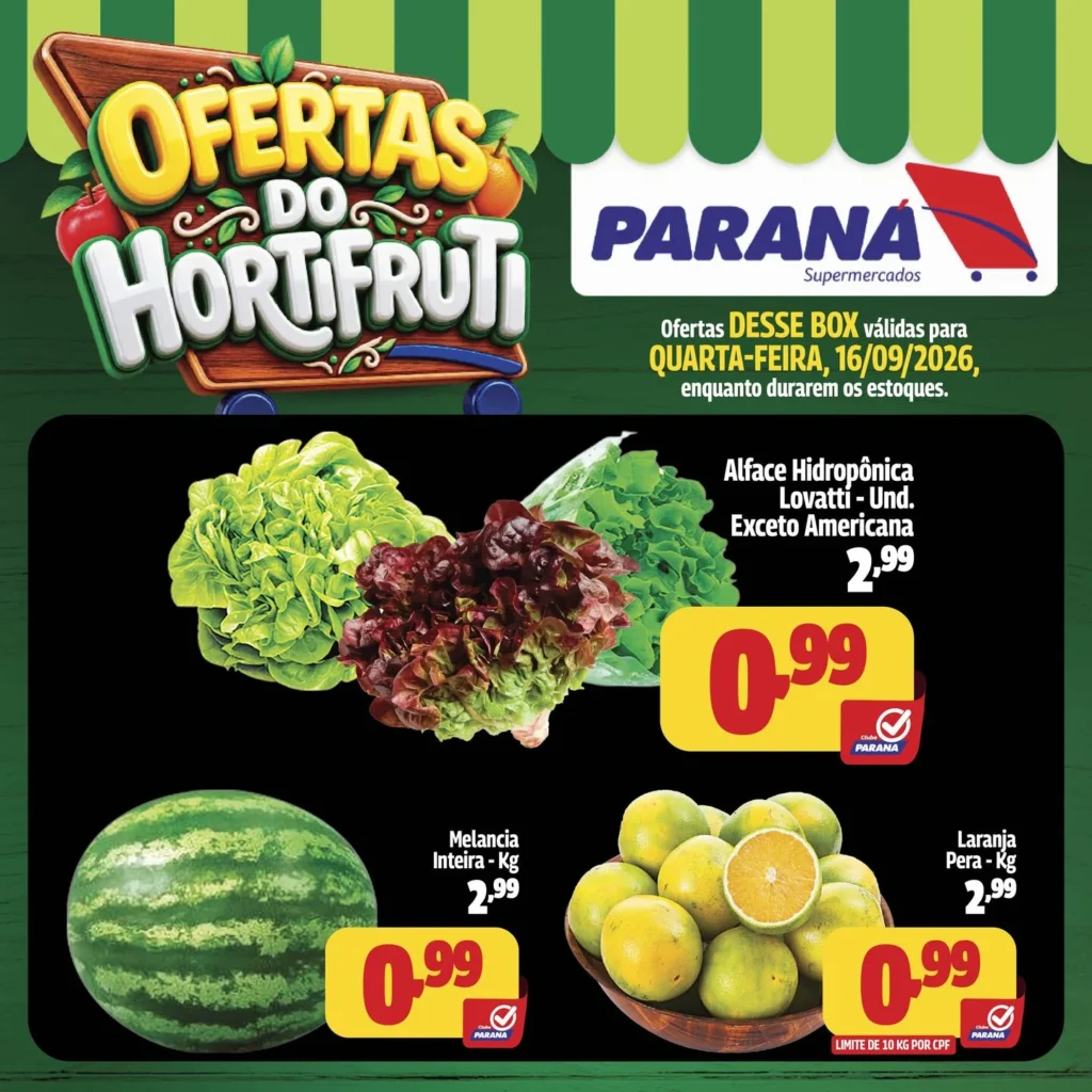 Ofertas Paraná Supermercados – 16/09/2026