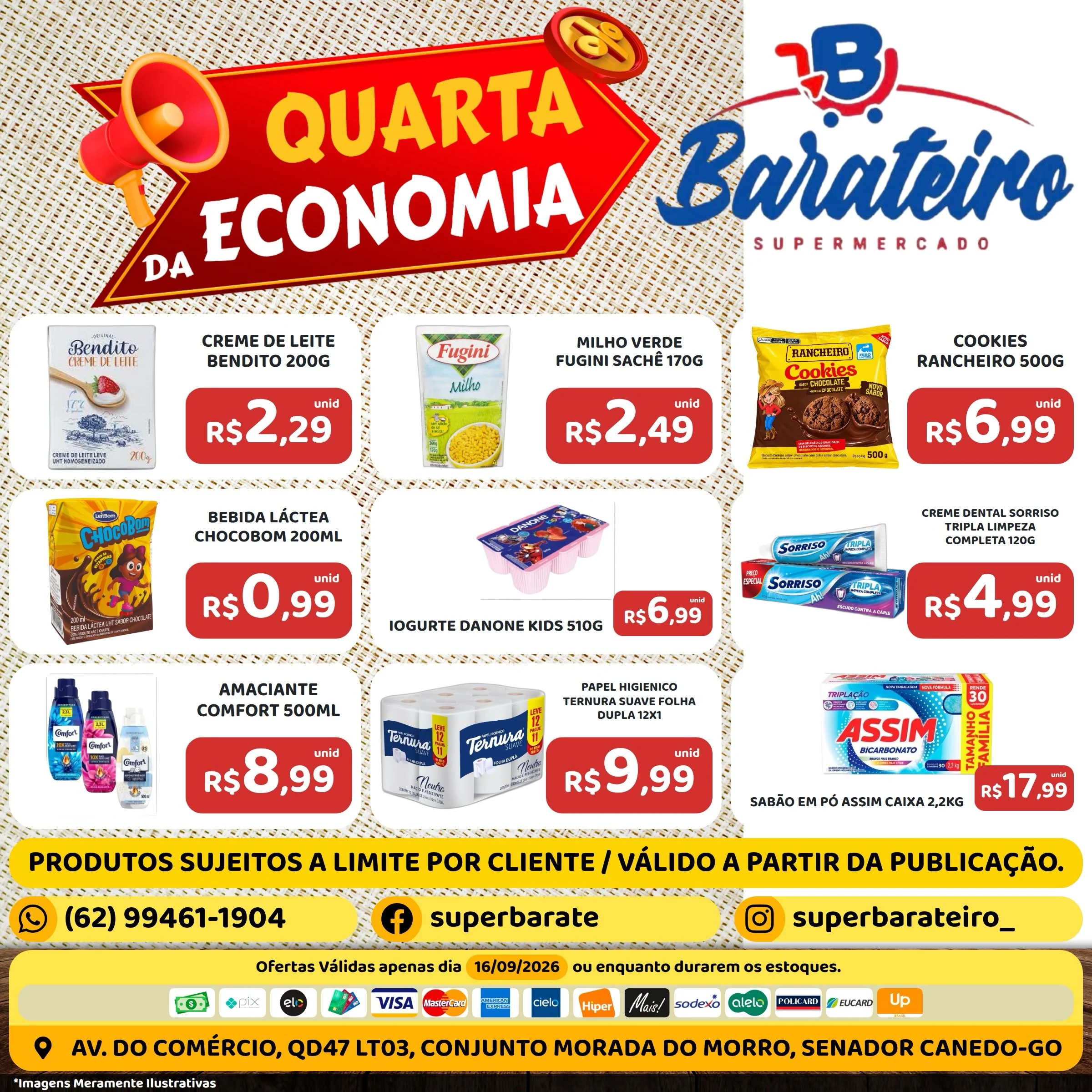 Ofertas SUPERMERCADO BARATEIRO - SENADOR CANEDO
