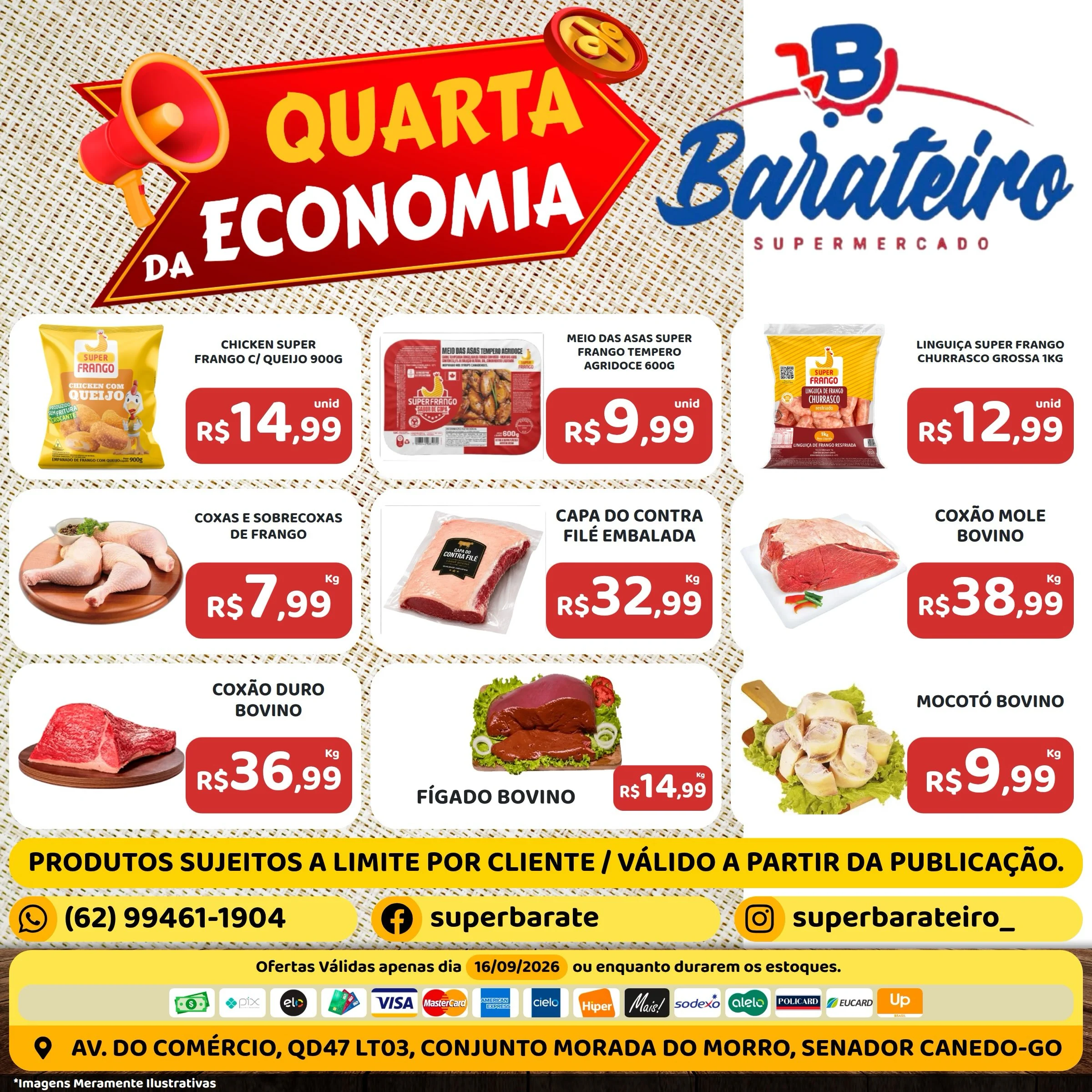 Ofertas SUPERMERCADO BARATEIRO - SENADOR CANEDO