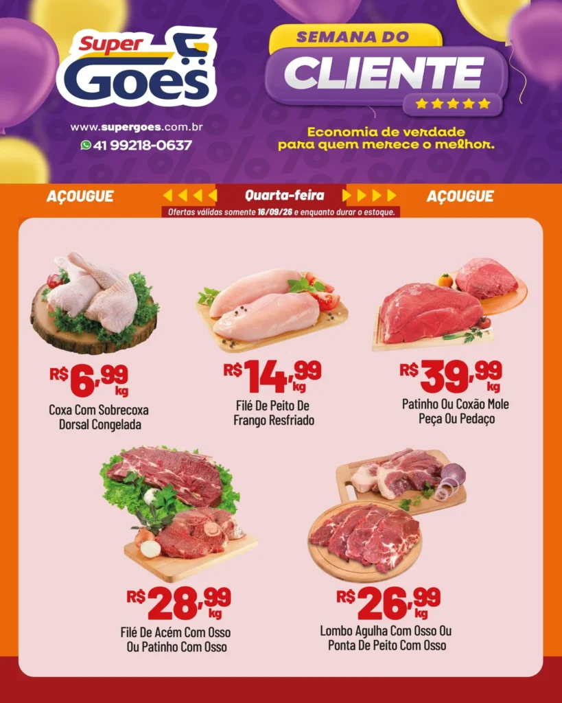 Ofertas Supermercados Goes – 16/09/2026