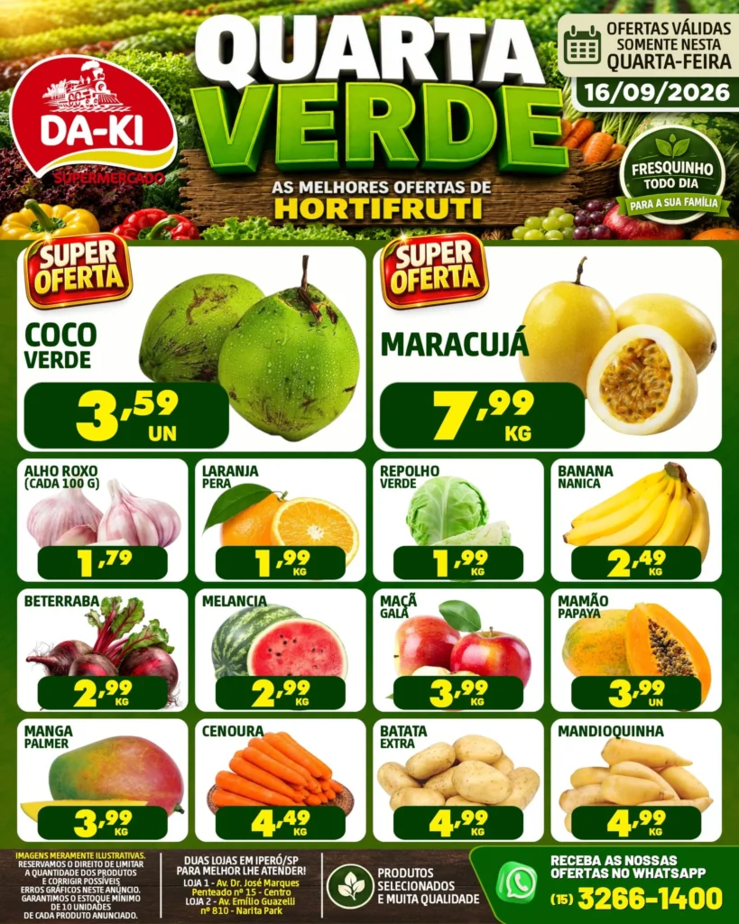 Ofertas Supermercado DA-KI – 16/09/2026