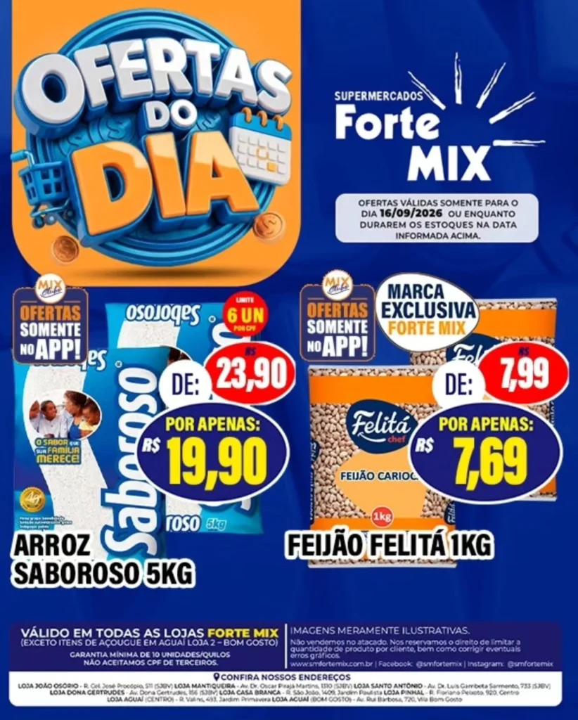 Ofertas Supermercados Forte Mix – 16/09/2026