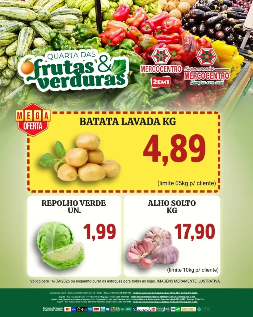 Ofertas SUPERMERCADOS MERCOCENTRO 🛒 – 16/09/2026