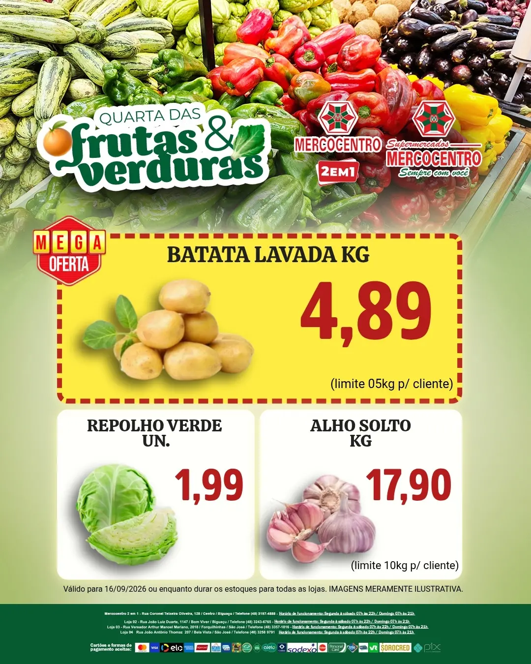 Ofertas SUPERMERCADOS MERCOCENTRO 🛒 – 16/09/2026