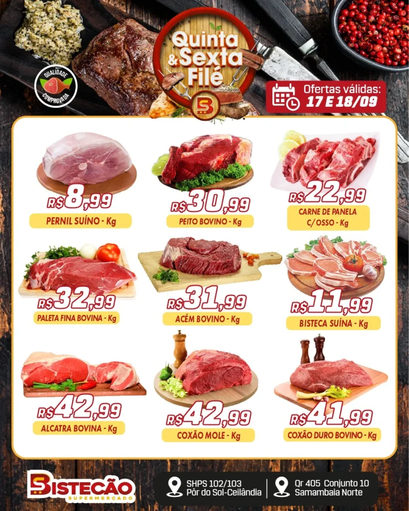 Ofertas Bistecão Supermercado – de 17/09 a 18/09