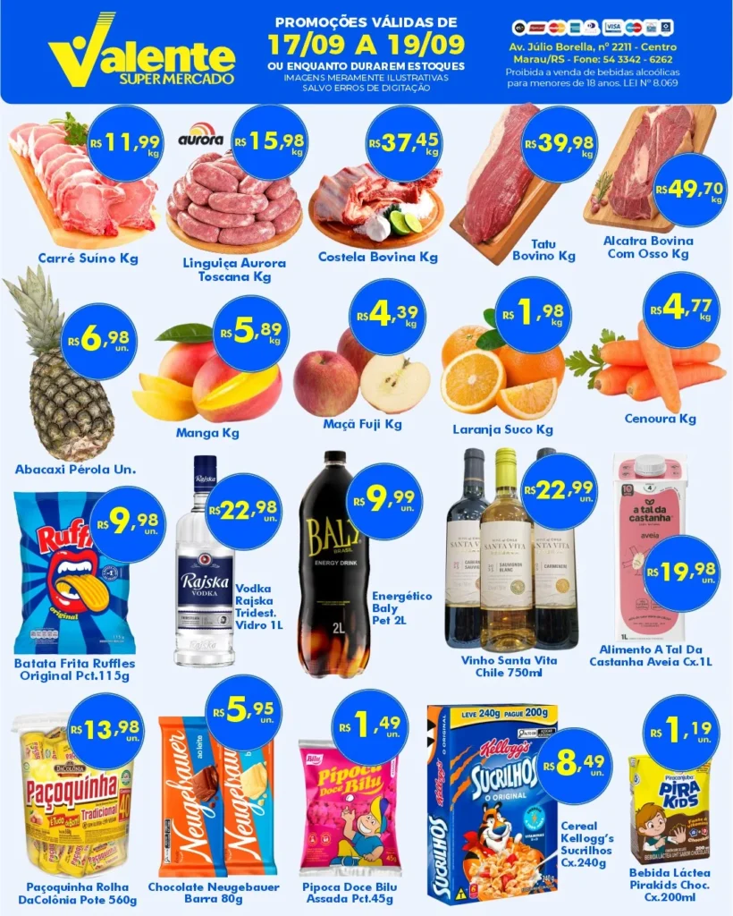 Ofertas Valente Supermercado – até 19/09/2026