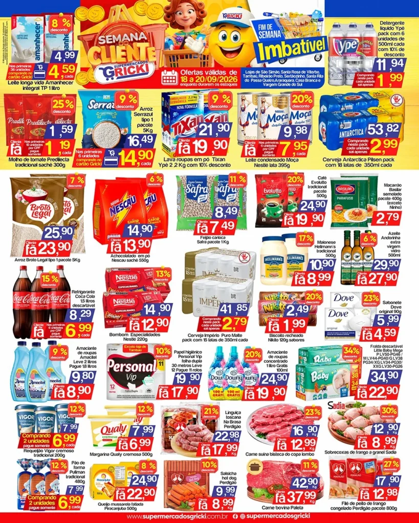 Ofertas Supermercados Gricki – até 20/09/2026 Ofertas Supermercados Gricki – até 20/09/2026