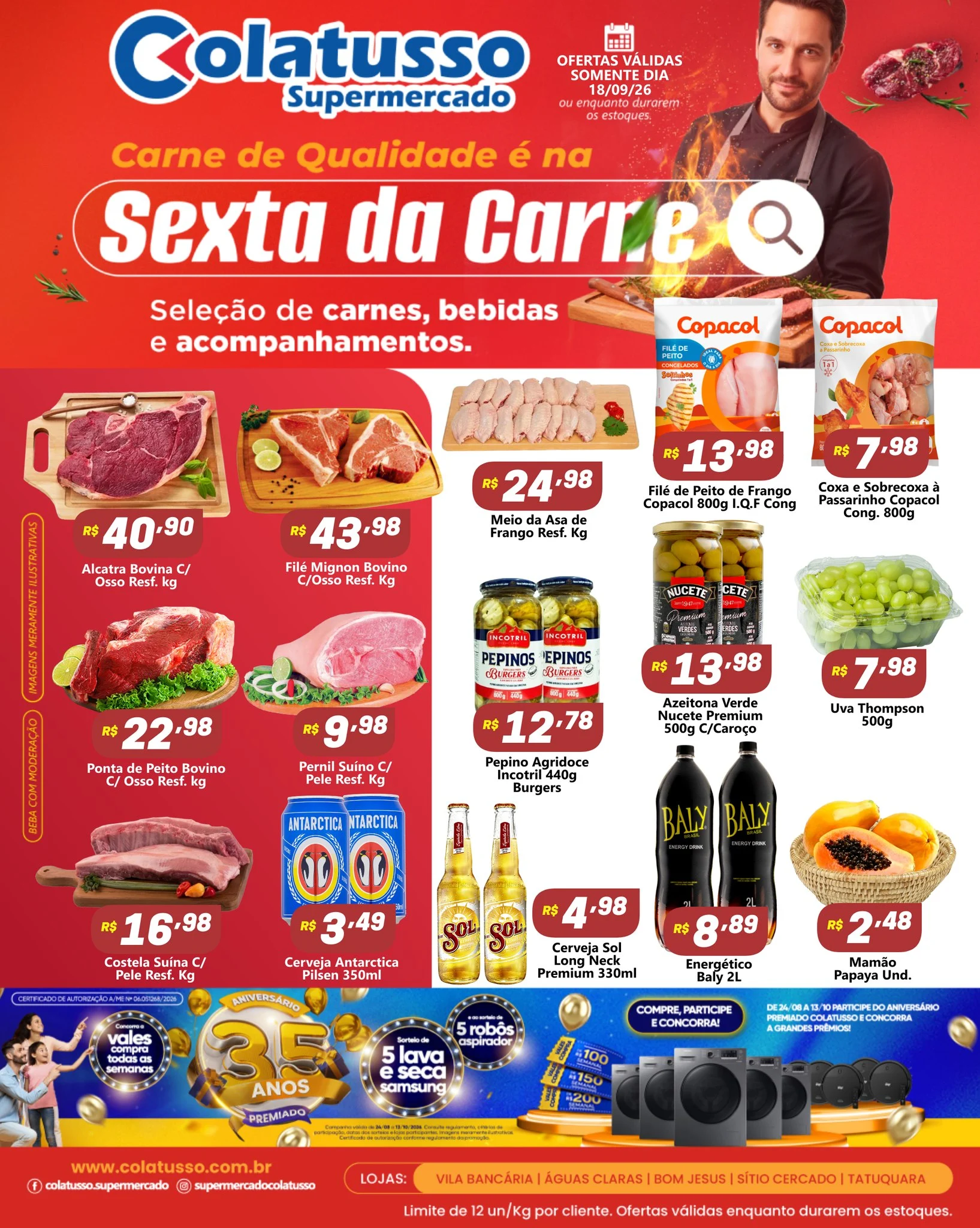 Ofertas Supermercado Colatusso – de 18/09/2026 a 18/09/2026 Ofertas Supermercado Colatusso – de 18/09/2026 a 18/09/2026