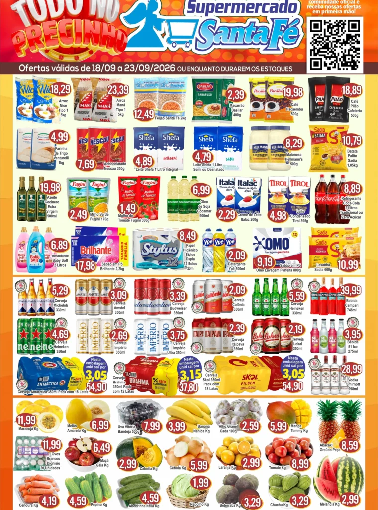 Ofertas SUPERMERCADO SANTA FÉ – até 23/09/2026 Ofertas SUPERMERCADO SANTA FÉ – até 23/09/2026