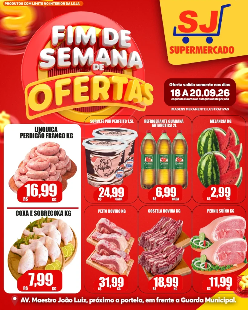 Ofertas SJ Supermercado – de 18/09 a 20/09