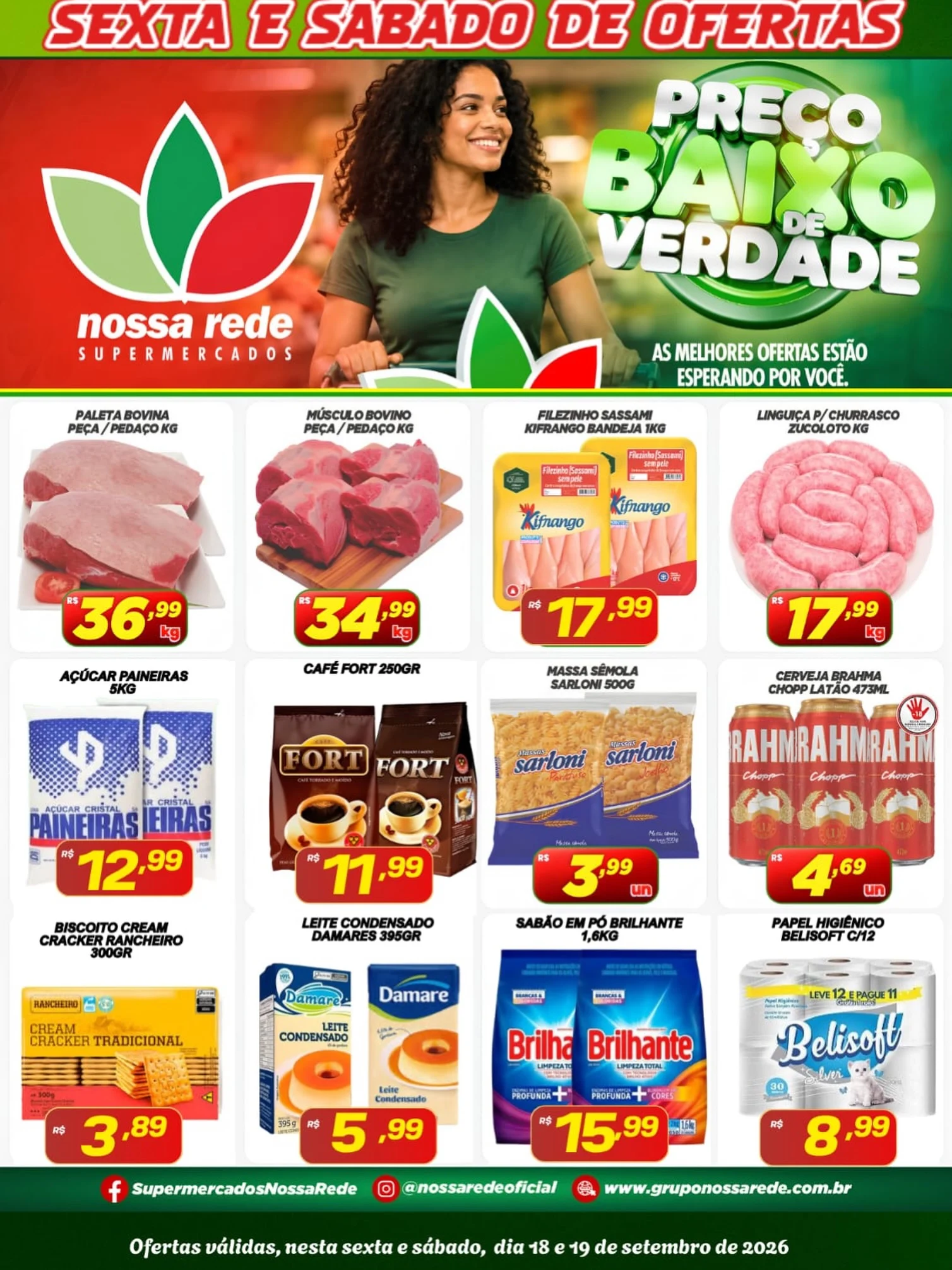 Ofertas NOSSA REDE SUPERMERCADOS | Marataízes 🛒 – de 18/09/2026 a 19/09/2026