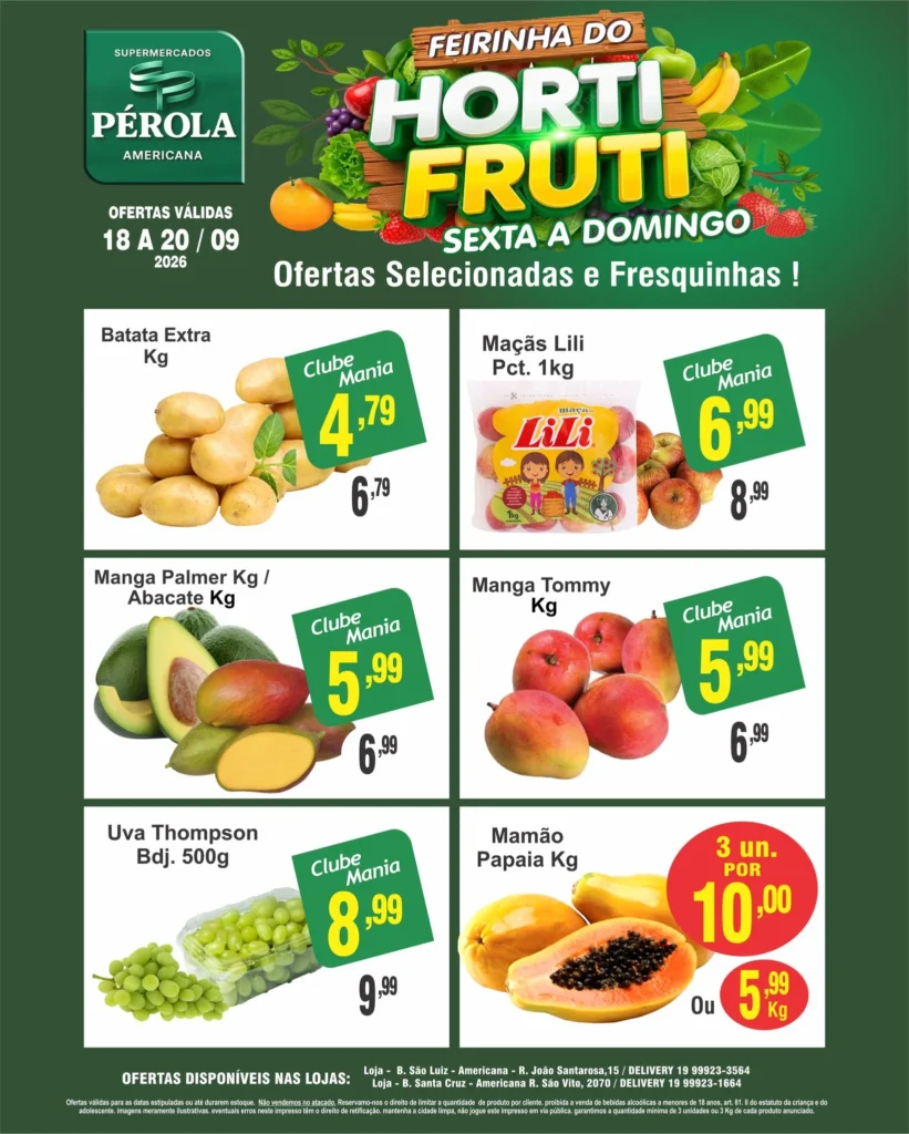 Ofertas Supermercados Pérola Americana – de 18/09/2026 a 20/09/2026
