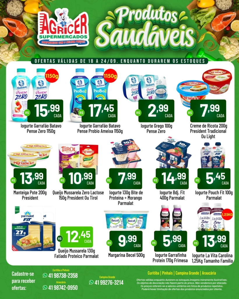 Ofertas Agricer Supermercados – de 18/09 a 24/09 Ofertas Agricer Supermercados – de 18/09 a 24/09
