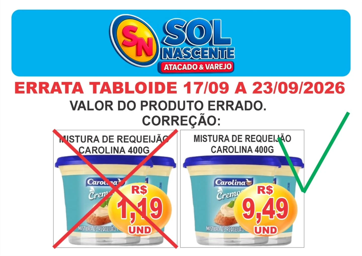 Ofertas Sol Nascente Atacado e Varejo | Supermercado – de 17/09/2026 a 23/09/2026 Ofertas Sol Nascente Atacado e Varejo | Supermercado – de 17/09/2026 a 23/09/2026