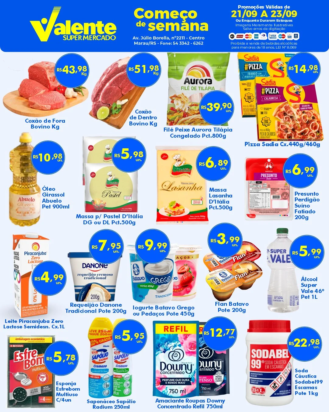 Ofertas Valente Supermercado – de 21/09 a 23/09